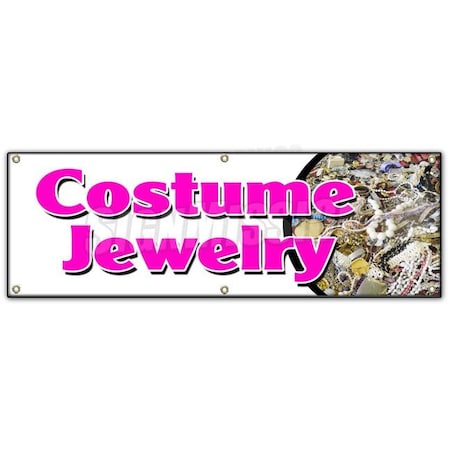 COSTUME JEWELRY BANNER SIGN Bracelet Earrings Necklace Watches Silver